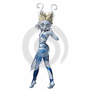 Little girl with horns dancing 4