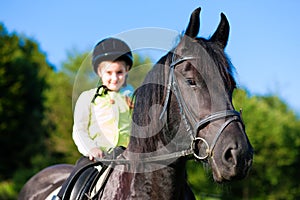 Little girl with horse