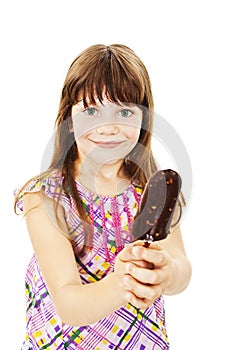 Little girl with ice cream