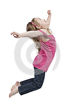 Little girl jumping