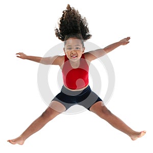 Little girl jumping