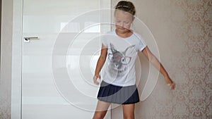 Little girl jumping on the zippy mat
