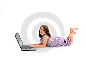 Little Girl with Laptop