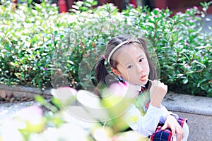 Little girl with lollipop