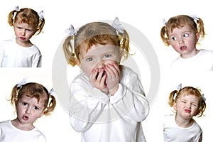 Little Girl Making Faces