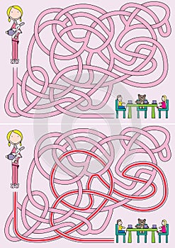 Little girl maze