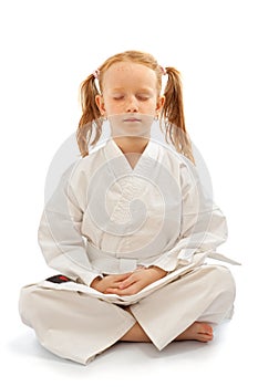 Little girl meditation