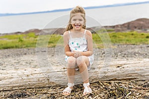 Little girl outdoors at the beach