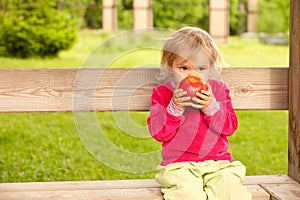 Little girl in park