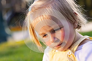 Little girl in a parkL photo