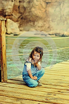 Little girl in peaceful atmosphere