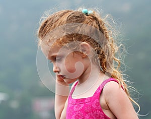 A Little Girl with a Pensive Expression