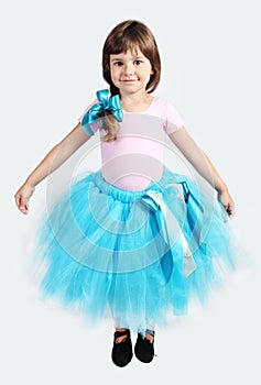 Little Girl Performing in Tutu Skirt