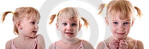 Little girl with pigtails