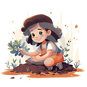 Little_Girl_Planting_Trees_catoon1_5