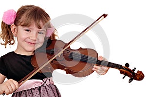 Little girl play violin