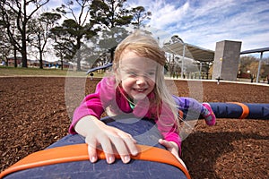 Little girl in playground