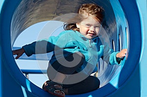 Little girl in playground