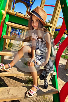 Little girl on playground