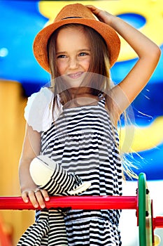 Little girl on playground