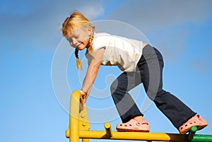 Little girl on playground