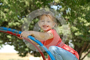 Little Girl on Playground