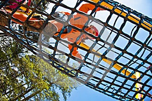 Little girl in playground