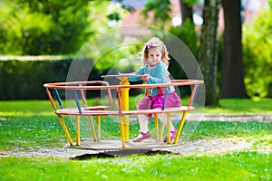 Little girl on a playground