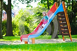 Little girl on a playground