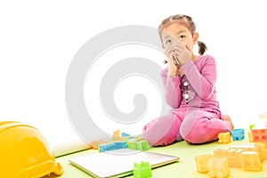 Little girl playing