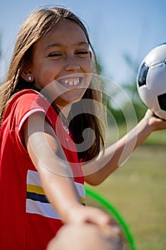 Little girl playing