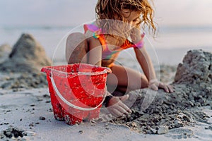 Poco sul Spiaggia l'edificio sabbia castello 