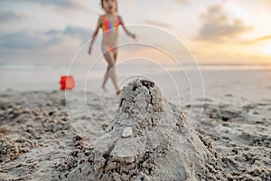 Poco sul Spiaggia l'edificio sabbia castello 