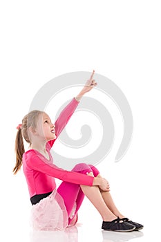 Little girl pointing