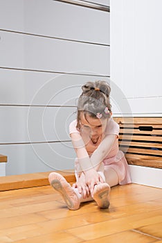 Little girl practicing ballet