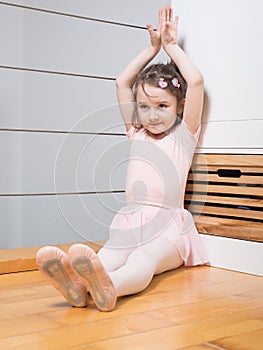 Little girl practicing ballet