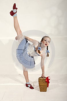 Little Girl Practicing Dance Performance