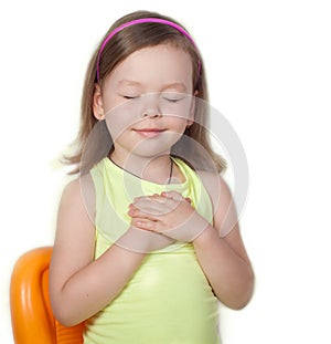 Little girl praying