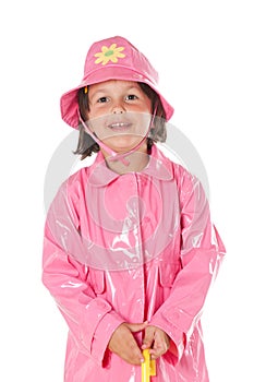 Little girl with raincoat