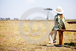 Little girl on safari