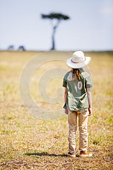 Little girl on safari