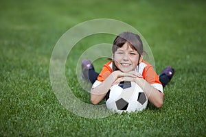 Little Girl With Soccer Ball