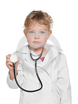 Little girl with stethoscope