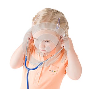 Little girl with sthetoscope