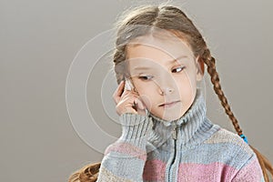 Little girl talking on cell phone