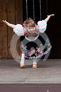 Little girl in traditional costume