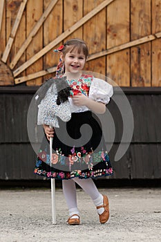 Little girl in traditional costume