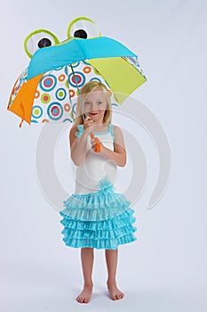 Little girl with umbrella