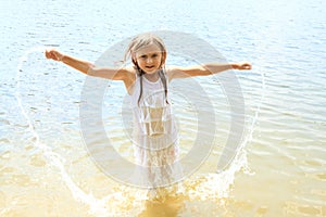 Little girl in water