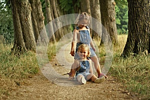 Little girls having fun